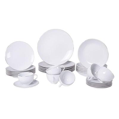 Aparelho De Jantar Tramontina Atena Em Porcelana Decorada 30 Peças Tramontina