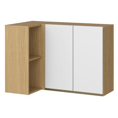 Armário Aéreo de Canto Para Cozinha 2 Portas Nevasca Atacama Branco