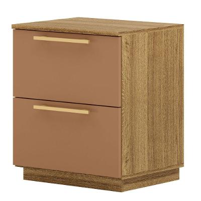 Mesa de Cabeceira 2 Gavetas Mdp debai Nature Camarim