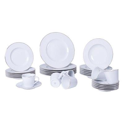 Aparelho De Jantar Tramontina Elisa Em Porcelana Decorada 30 Peças Tramontina