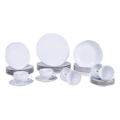 Aparelho De Jantar Tramontina Anna Em Porcelana Decorada 30 Peças Tramontina