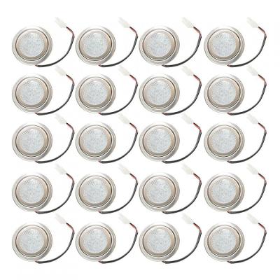 Kit Lâmpada Led Redonda Para Coifa Plug Branco 20 Peças Bivolt