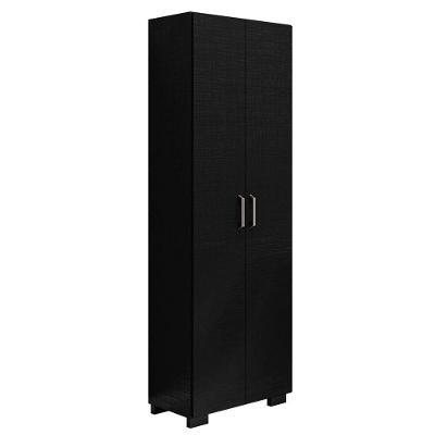 Livreiro 5 Prateleiras C- Portas Grandes Office Preto