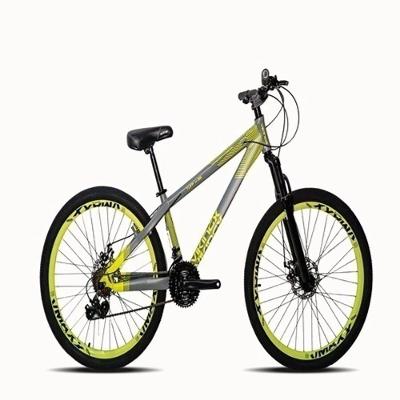 Viking Cinza Amarelo Neon Tuff25/30 Do Grau Cambio Shimano Rodas Vmaxx Amarelo Neon Pneu Liso