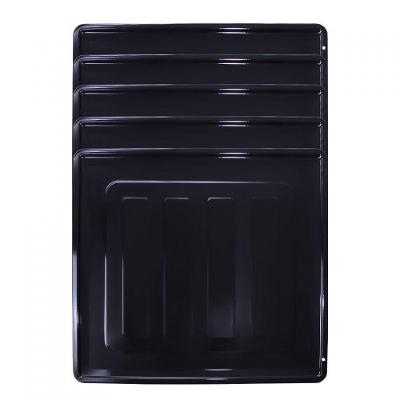 Kit Bandeja Esmaltada para Fornos de Embutir 45L - 5 Peças Preto