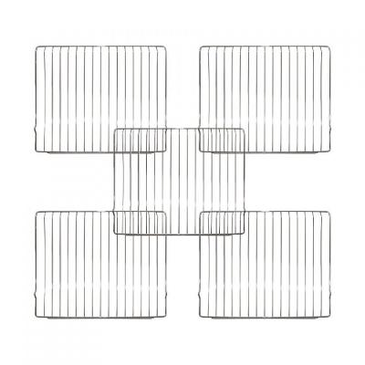 Kit Grade Cromada Para Fornos De Embutir 57 Litros 5 Peças Prata
