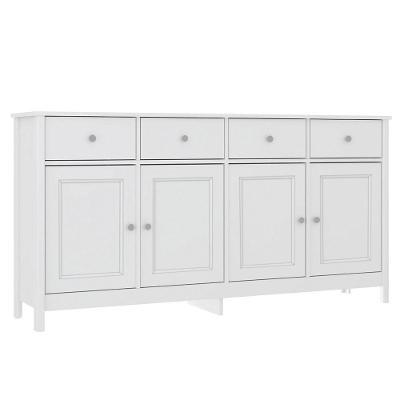 Balcao Buffet 4 Portas 4 Gavetas 154 Cm R626 Branco Dtall Branco