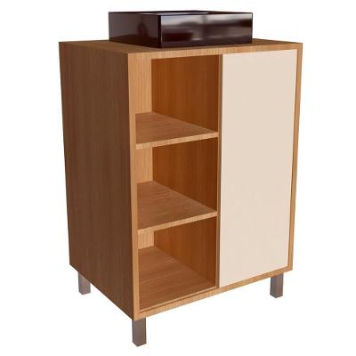 Gabinete 1 Porta Correr 60 Cm Cuba Preta Bl7250 Mell Arenas Faem Mell Arenas