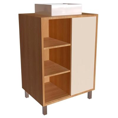 Gabinete 1 Porta Correr 60 Cm Cuba Branca Bl7250 Mell Arenas Faem Mell Arenas