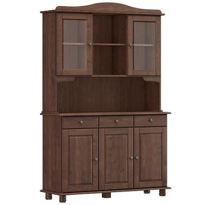 Cristaleira Madeira Maciça 5 Portas 129 Cm 8925 Cafe Milani Store Cafe