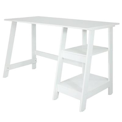Mesa Escrivaninha Gamer 2 Pateleiras 120 Cm Mc190 Branco Dtall Branco