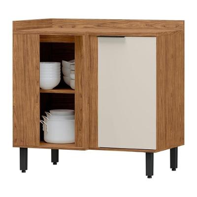 Balcao De Canto Reto Mdf 98 Cm Tosc Bt004 Freijo Off White Mxm Freijo Off White