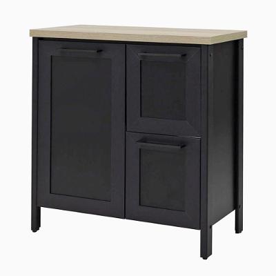Gabinete Banheiro Com Tampo 1 Pt 2 Gv 79 Cm Bn01 Preto Dtall Preto