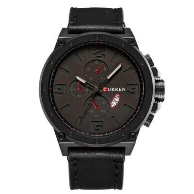 Relógio Masculino De Quartzo Mostrador Militar à Prova D´água Design Esportivo Preto
