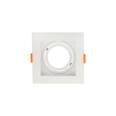 Spot De Embutir Recuado Blumenau Clean Para Lâmpada Mr16 Gu10 Quadrado Bivolt Branco