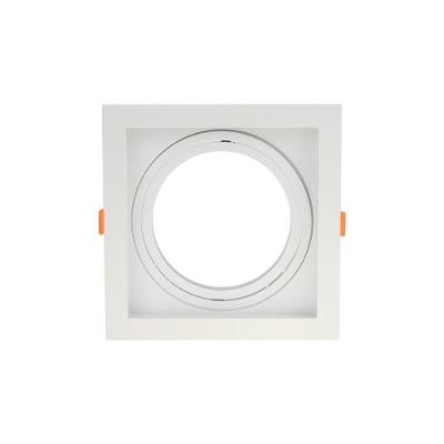 Spot De Embutir Recuado Blumenau Clean Para Lâmpada Ar111 E27 Quadrado Bivolt Branco