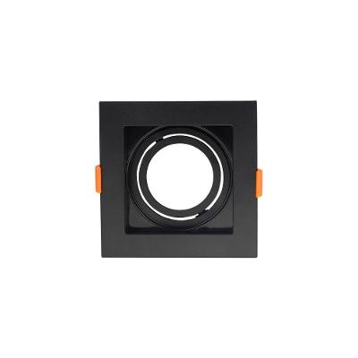 Spot De Embutir Recuado Blumenau Clean Para Lâmpada Mr16 Gu10 Quadrado Bivolt Preto
