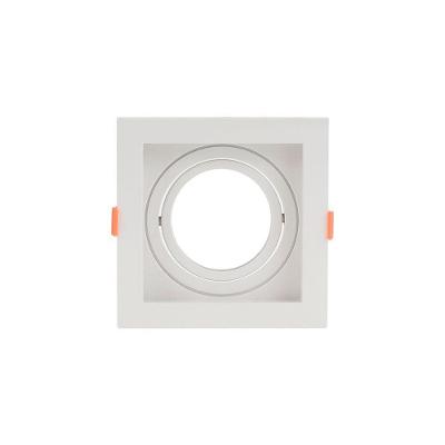 Spot De Embutir Recuado Blumenau Clean Para Lâmpada Ar70 E27 Quadrado Bivolt Branco