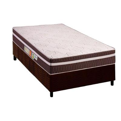 Conjunto Box Solteiro: Colchão Espuma Polar D28 Orthoface Vip Brown + Base Crc Suede Brown (88x188)