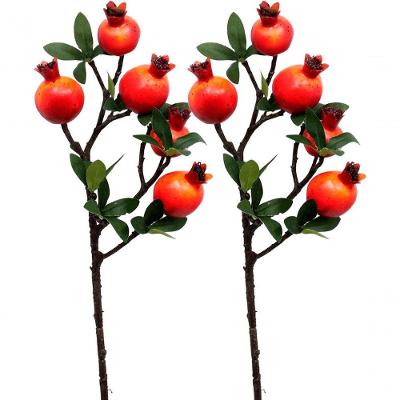 Kit 2 Plantas Fruta Romã Artificial Natal Decoração De 60cm
