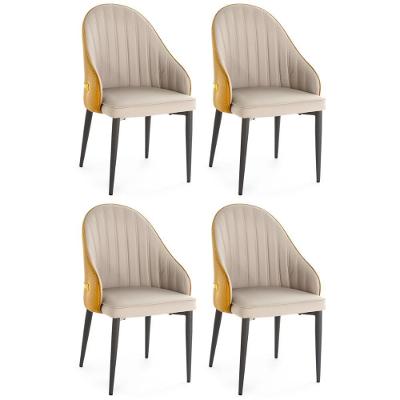 Kit 4 Cadeiras De Jantar Estofada Design La Martina - Bege