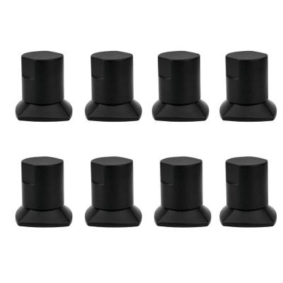 Kit 08 Und Acabamento De Registro Preto Encaixe Padrão Deca Docol 1.2 E 3.4 Docol