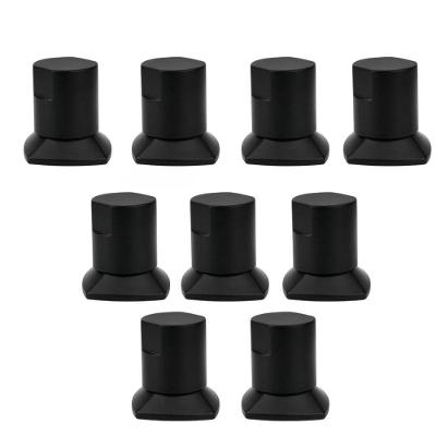 Kit 09 Und Acabamento De Registro Preto Encaixe Padrão Deca Docol 1.2 E 3.4 Docol