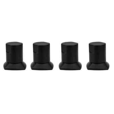 Kit 04 Und Acabamento De Registro Preto Encaixe Padrão Deca Docol 1.2 E 3.4 Docol