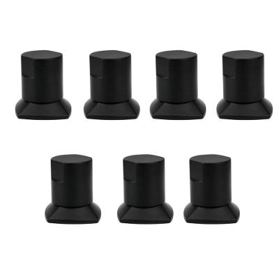 Kit 07 Und Acabamento De Registro Preto Encaixe Padrão Deca Docol 1.2 E 3.4 Docol
