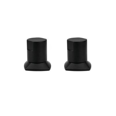 Kit 02 Und Acabamento De Registro Preto Encaixe Padrão Deca Docol 1.2 E 3.4 Docol