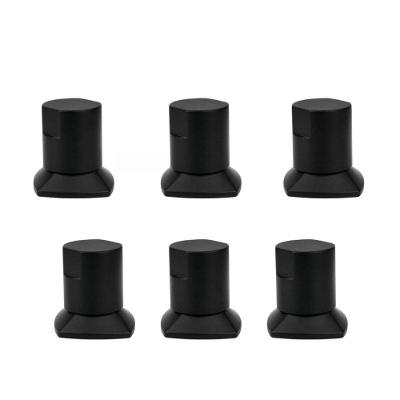 Kit 06 Und Acabamento De Registro Preto Encaixe Padrão Deca Docol 1.2 E 3.4 Docol