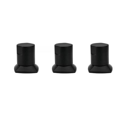 Kit 03 Und Acabamento De Registro Preto Encaixe Padrão Deca Docol 1.2 E 3.4 Docol