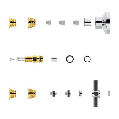 Kit Completo De Reparos Para Registros 13 Em 1 Censi Com Acabamento C-37 Cromado Cromado 30054