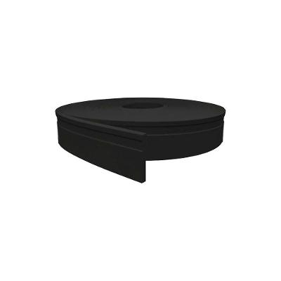 Rodapé De Eva Autocolante Rp16p 7cm Preto 2,5 Metros