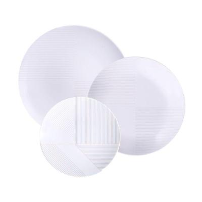 Jogo De Pratos Tramontina Grid 12 Peças Em Porcelana Decorada Decorado 96589031