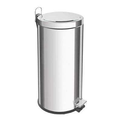 Lixeira Tramontina Brasil Com Pedal 30l Redonda Inox 94538130