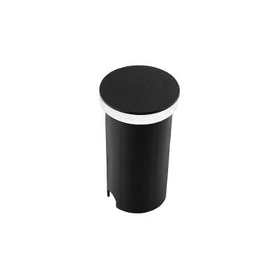 Balizador Astraled Wezen Redondo De Embutir Led 1w Bivolt Preto 3000k Luz Amarela Bl-6715