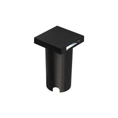 Balizador Astraled Zahoor Quadrado De Embutir Led 1w Bivolt Preto 3000k Luz Amarela Bl-5027