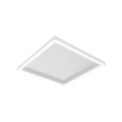 Plafon Led Blumenau Square De Sobrepor 15w Bivolt Branco Fosco 6500k Luz Branca