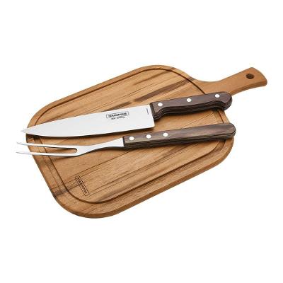 Kit Churrasco Com Tábua 3 Peças Tramontina 21198914 Marrom 21198914