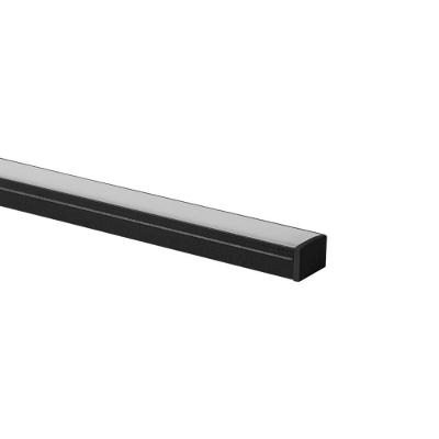 Perfil De Embutir - Sobrepor Para Fita Led Blumenau Line Easy Marcenaria 17mm Com 2 Metros Preto Fosco