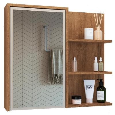 Armário Espelheira 70 Cm 1 Porta 3 Nichos Es2001 Mell Arenas Faem Mell Arenas