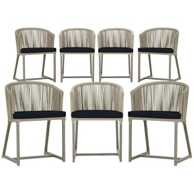 7 Cadeiras De Jantar área Noronha Fendi E12 Trama Original Rami