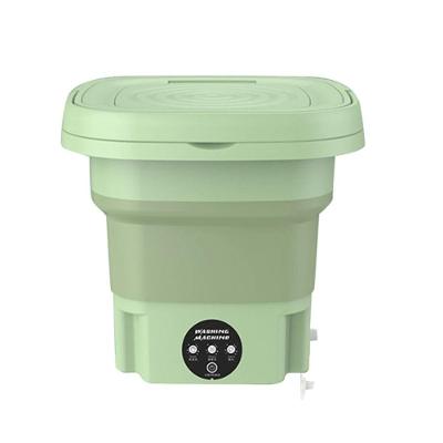 Mini Máquina De Lavar Silenciosa Dobrável Portátil 9 Litros Cor:verde