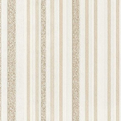 Papel De Parede Colorkey Listrado Branco E Bege Col1068