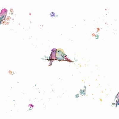Papel De Parede Coleção Brincar Pássaros 3607 - Rolo 10m X 0,52m