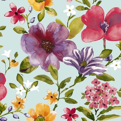 Papel De Parede Poppi Florido Pz18924 Tam. 4m² Papel De Parede Poppi Florido Pz18924