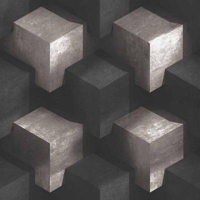 Papel De Parede Stone Age 1 Cubos 3d Sn600403r
