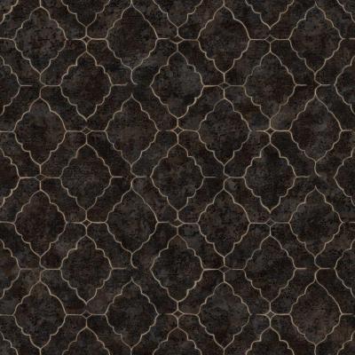 Papel De Parede Vip Geométrico Preto E Marrom Vip1034