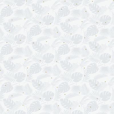 Papel De Parede Fofura Baby Folhagem Azul Claro Ff4030